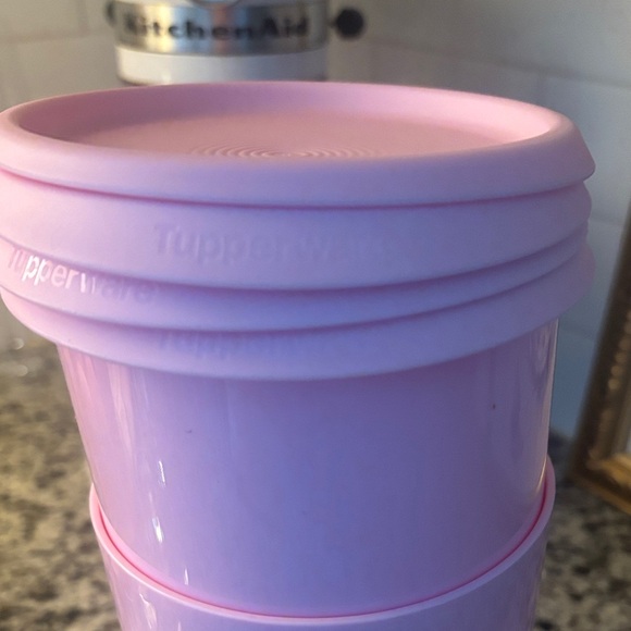 Tupperware Pink Round Container Set - Picture 5 of 5